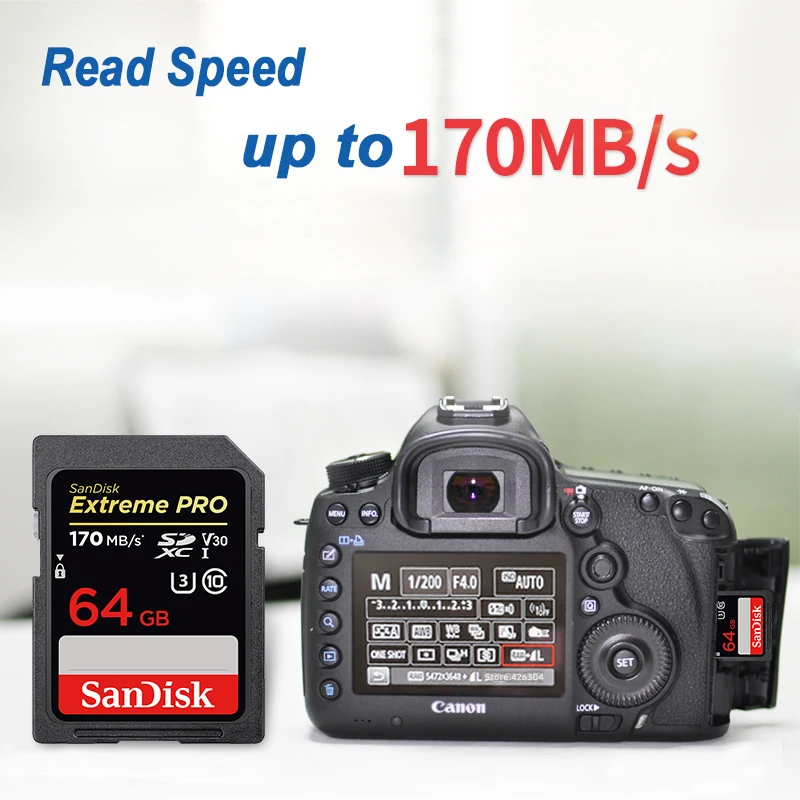  SanDisk Extreme PRO sd card 128gb 256gb SDXH up to 170MB/s read speed sd card 64gb 32gb 16gb up to 