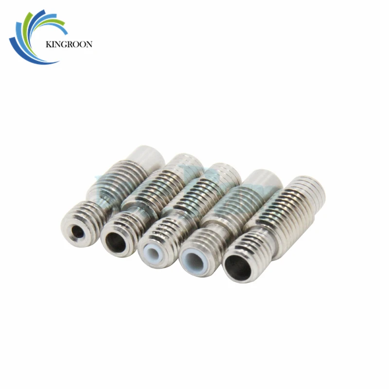 الفولاذ المقاوم للصدأ V6 الحلق بودين تفلون أنبوب طويل موضوع ل 1.75 ملليمتر 3 ملليمتر خيوط 3D الطابعات أجزاء المعدني الكامل جزء تتحمل 4.1 ملليمتر