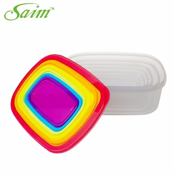 

7pcs Food Box Plastic Freezer Storage Boxes Organizer Bins Container Space-saving Storage Box Freshness Preservation YWLLJJ05191