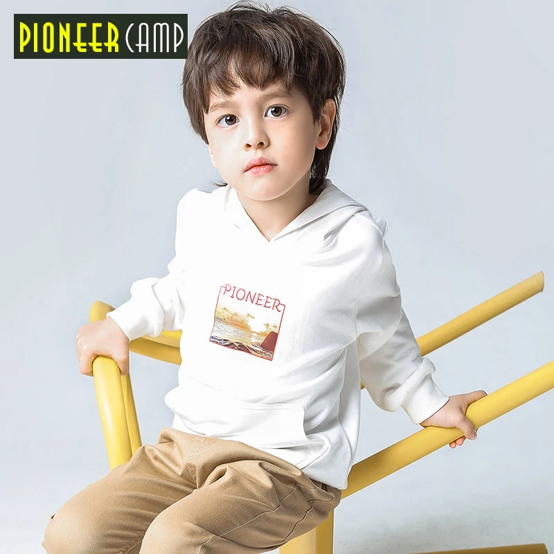 

Pioneer camp new spring kids warm t-shirts hoodies boys sweatshirt children clothes hooded casual thick tshirt for boy BWY809002