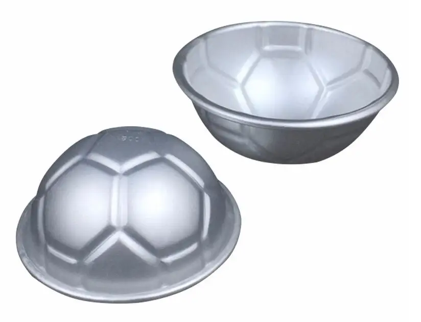 2 шт./компл. 3D Футбол Форма торта AluminumBall Сфера нетоксичный пресс-форма для торта шоколад Пан пресс-форм Кухня выпечки инструменты
