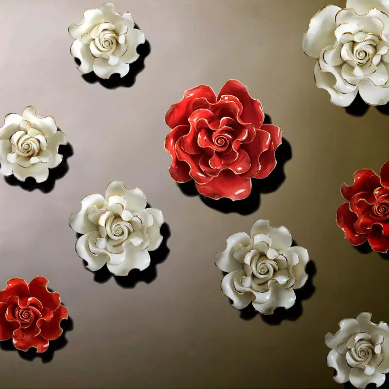 Ceramic Flower Wall Decor aliexpress : buy european style three dimensional wall flowers Ceramic Flower Wall Decor aliexpress : buy european style three dimensional wall flowers