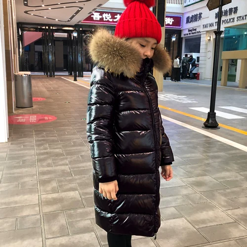 Одежда для девочек до-30 градусов зимние куртки-пуховики детские пальто теплая плотная одежда детская верхняя одежда для мальчиков, парка для холодной погоды - Цвет: 2