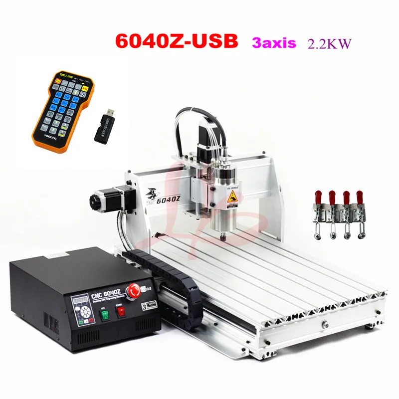 

6040 Z-USB 3axis 2.2KW Wood carving machine with mach3 remote control