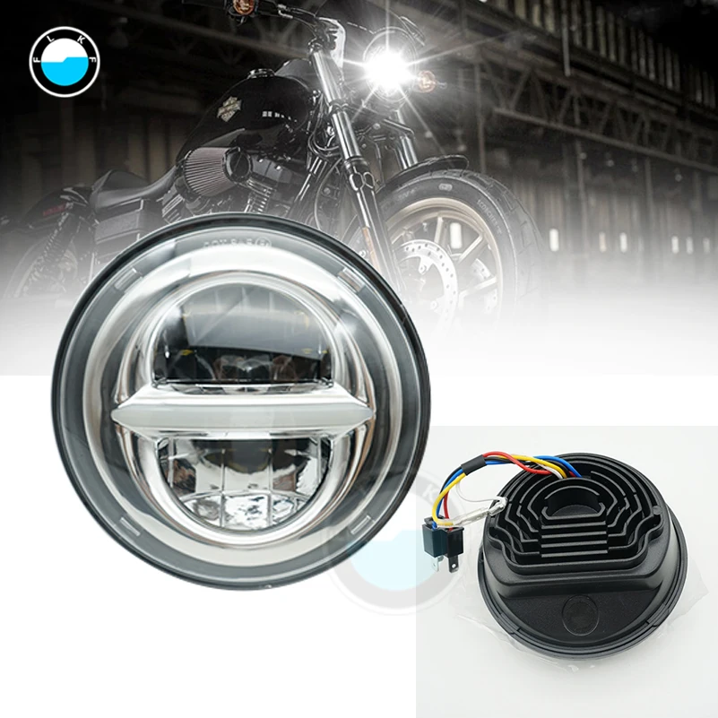 Faro LED 5,75 Pollici Per Harley Davidson - Halo DRL, Impermeabile IP67, Plug & Play - Foto 13