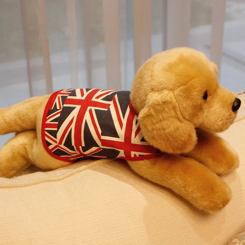 Dorimytrader cute simulation animal Labrador plush toy realistic animals dog stuffed doll kids and adult gift decoration 37x17x13cm DY50144 (10)