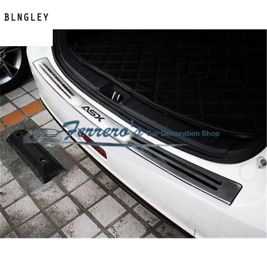 

Free shipping 1pc car styling for 2010-2017 Mitsubishi ASX Stainless Steel back rear trunk Sill Scuff Plate Protection pedal