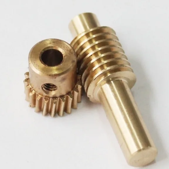

0.5M-20Teeths Gear Diameter:11.2mm Hole:4mm Copper Worm Gear Rod