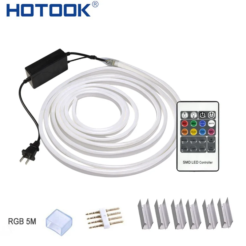 Hotaked Светодиодная лента RGB неоновый гибкий светильник Водонепроницаемая IP68 мини