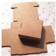 350gsm крафтовый картон коробка легкая сборка 70x70x30 мм ручной работы подарочная упаковка коробка для конфет 50 шт в партии