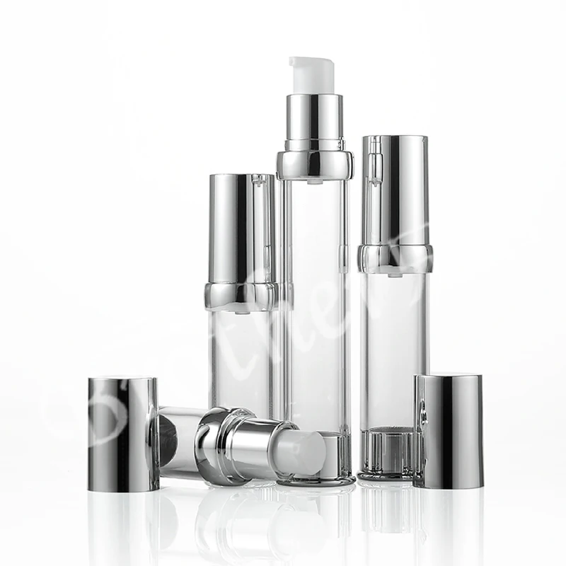 Download High grade Silver 10ml 15ml 20ml 30ml Vacuum Refillable Lotion Bottles AS Airless Pump Bottle ...