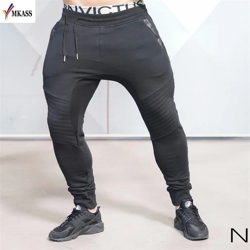 2018 Brand New Gold Medal Fitness Casual Elastic Embroidered Pants Stretch Cotton Men