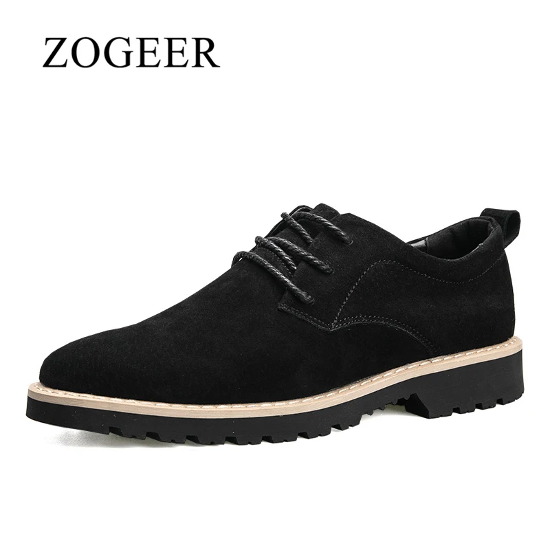 

Men Shoes, 2018 New Spring Soft Leather Shoes Man, Fashion Casual Lace Up Comfortable Men's Flats Footwear, ZOGEER Brand
