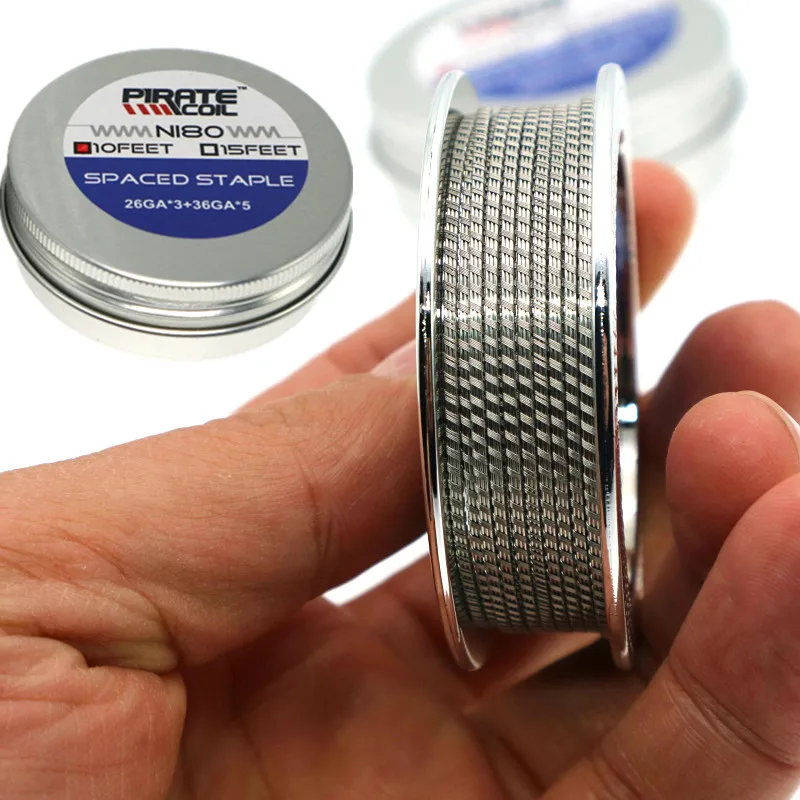 

Original Ni80 Spaced Staple Heating Wires 10Feet/roll RDA RTA Atomizer Coils DIY Tool Vape Pen Accessory Wire