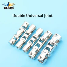 Junção universal dobro 4*4mm/5*5mm/6*6mm/8*8mm/10*10mm com parafuso m3/m4 acoplamentos cardan da junção do metal do modelo de rc