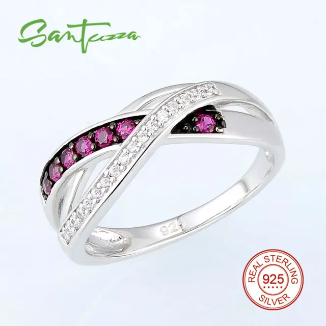 SANTUZZA Silver Ring For Women Authentic 925 Sterling Silver Sparkling Red Rubies Cubic Zirconia Party Fashion Jewelry cheap 925 Sterling GDTC Fine Pave Setting Rings ROUND TRENDY Bridal Sets Rings Silver 925 Metal Rings Women Rings Rings Silver 925 Jewelry SANTUZZA Silver Ring For Women Authentic 925 Sterling Silver Sparkling Red Rubies Cubic Zirconia Party Fashion Jewelry cheap 925 Sterling GDTC Fine Pave Setting Rings ROUND TRENDY Bridal Sets Rings Silver 925 Metal Rings Women Rings Rings Silver 925 Jewelry