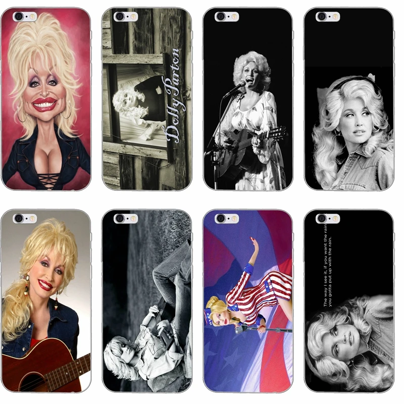 

singer Dolly Parton Silicone Soft phone case For iPhone 4 4s 5 5s 5c SE 6 6s plus 7 7plus 8 8plus X