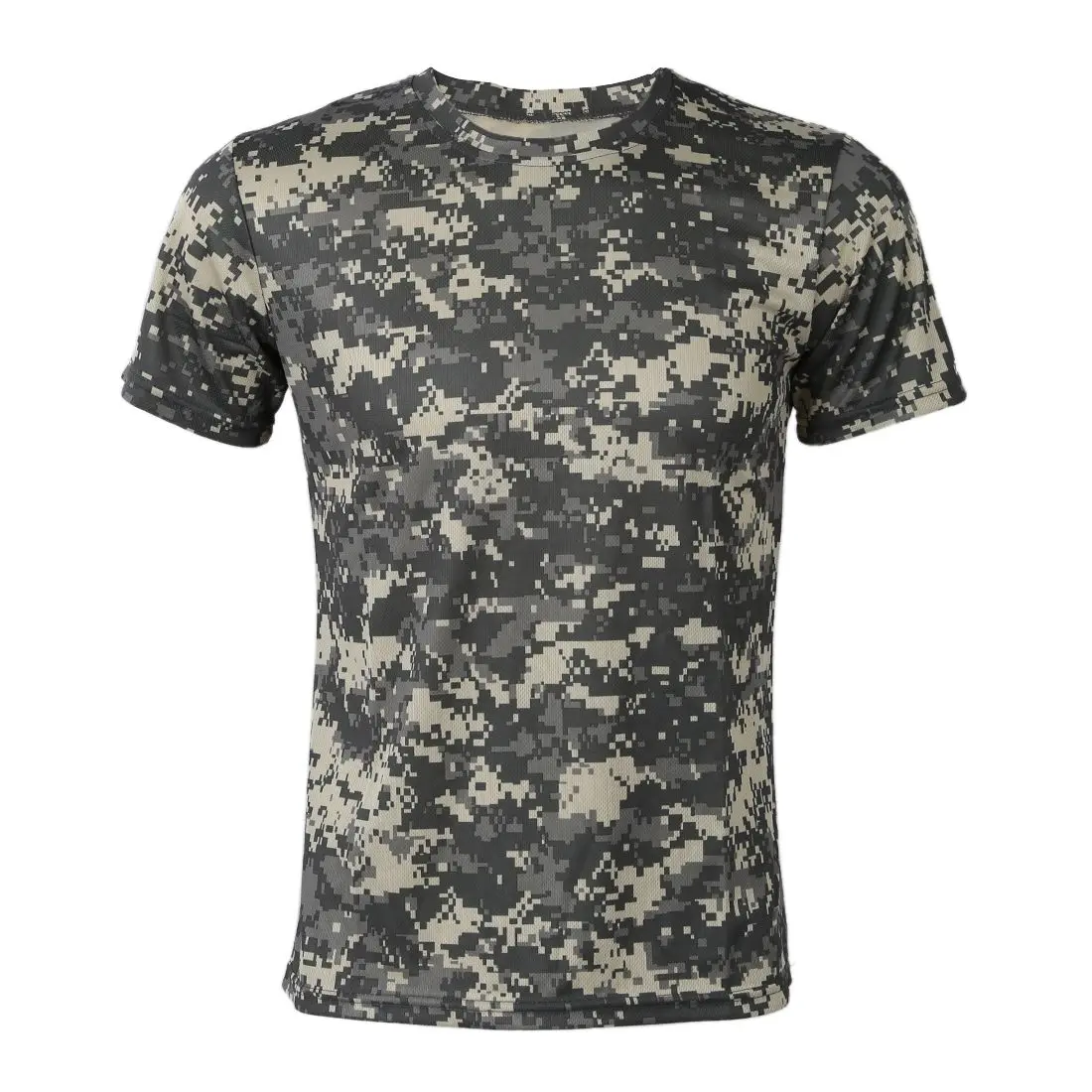 Новая уличная камуфляжная футболка для охоты Мужская дышащая армейская тактическая Боевая футболка Военная сухая Спортивная Camo Camp Tees-ACU
