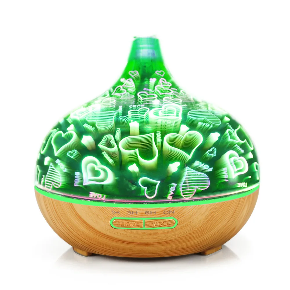 

2019 latest hot sale explosion popular3D Night Light Ultrasonic Aroma Diffuser Essential Oil Humidifier Aromatherapy