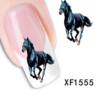 

1Pack DIY Fashion 3D Horse Design Water Transfer New Nail Art Stickers Decal