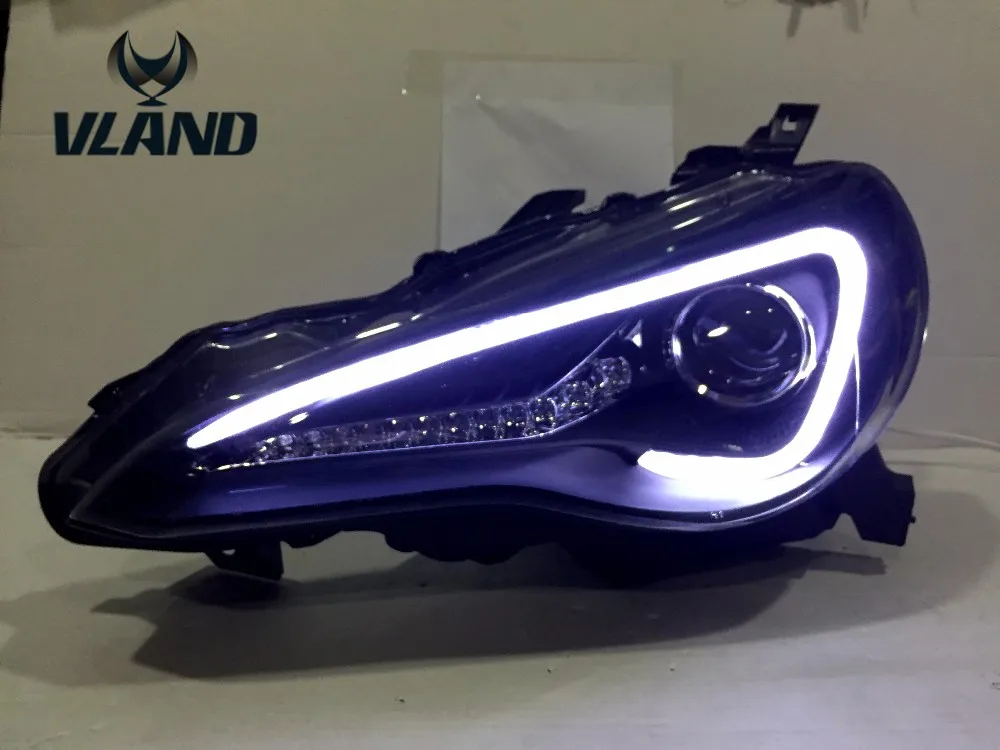 VLAND производитель автомобильных головных ламп для FT86 светодиодный головной светильник 2012 2013 для GT86 головной светильник с ксеноновой лампой H7 и Дневной светильник