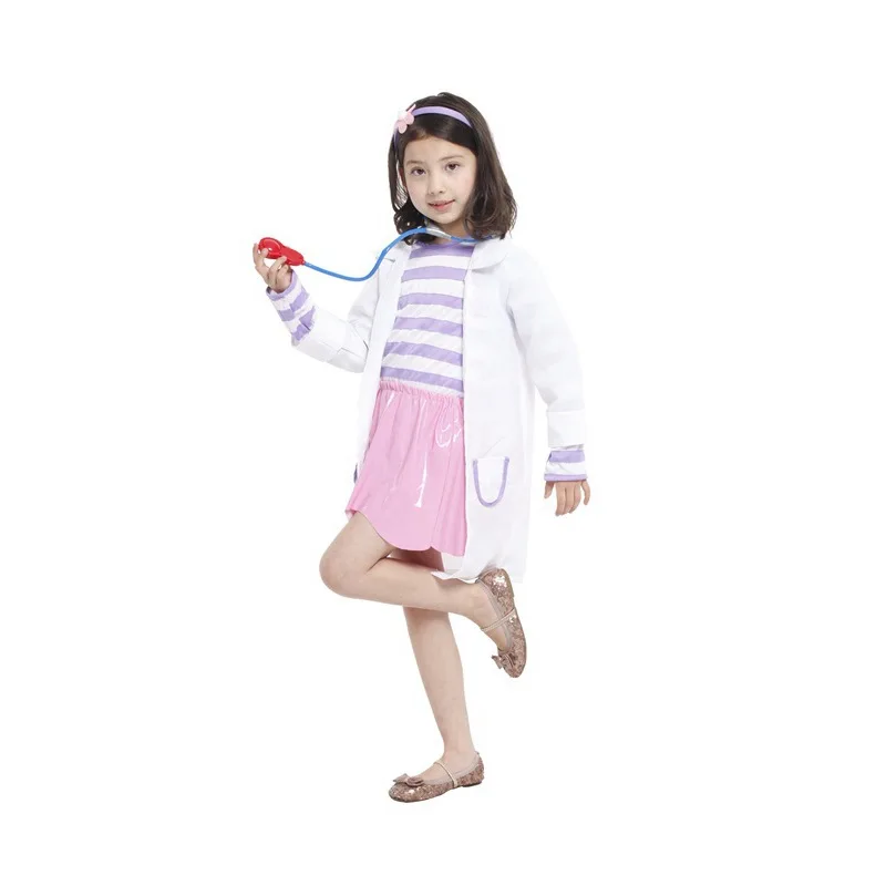 

M-XL Movie Anime Kids Girls Nurse Costume kindergarten Cosplay Fantasia Disfraces Party Children's Halloween Doctors Costumes
