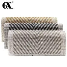GX 2016 New Design Ladies Evening Party Rhinestone Small Casual Clutch Bag eveningbag Bridal Purse Handbag