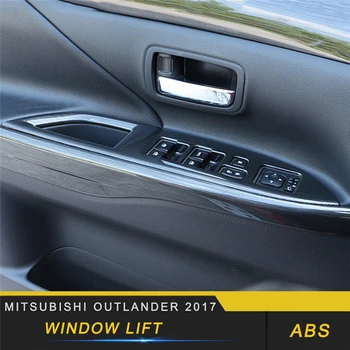 

For Mitsubishi Outlander 2017 Car Styling Door Gate Window Lift Button Switch Panel Cover Sticker Interior Accessories