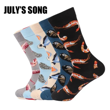 

JULY'S SONG Happy Socks Men Funny Crew Sushi Socks
