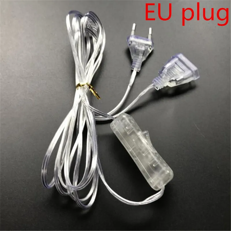 3 м удлинитель провод с вкл/выключатель ЕС США plug 220V 110V для рождества светодиодный строка светильник сада и дома Свадебная вечеринка украшения