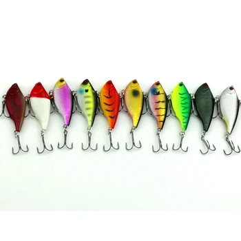 

Hot Sale Minnow Bait 10 PCS/Lot Fishing lure Colorful Artificial Bait Hand Plastic 6cm 10g 3D Eyes with 6# Triple Hooks