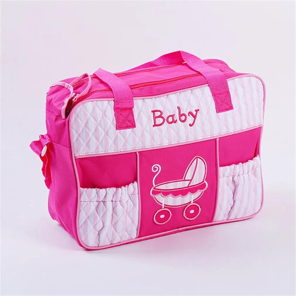 

Large Capacity Mummy Bag Multifunctional Embroidery Patchwork Inclined Shoulder Bag Handbag Pregnant Diaper Bag Diaper Organizer
