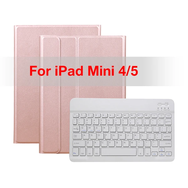 Деловой чехол для IPad Mini 1 2 3 4 5 Беспроводная Bluetooth клавиатура полный защитный портативный чехол для клавиатуры Smart Cover - Цвет: IPADMINI DYBT4 MGJ