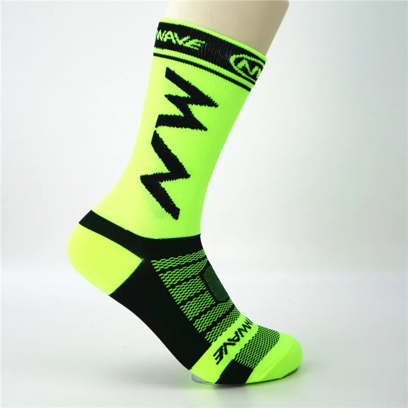 Мужские и женские весенние летние носки для велоспорта Дышащие носки для баскетбола, бега, футбола, альпинизма мужские носки - Цвет: Зеленый