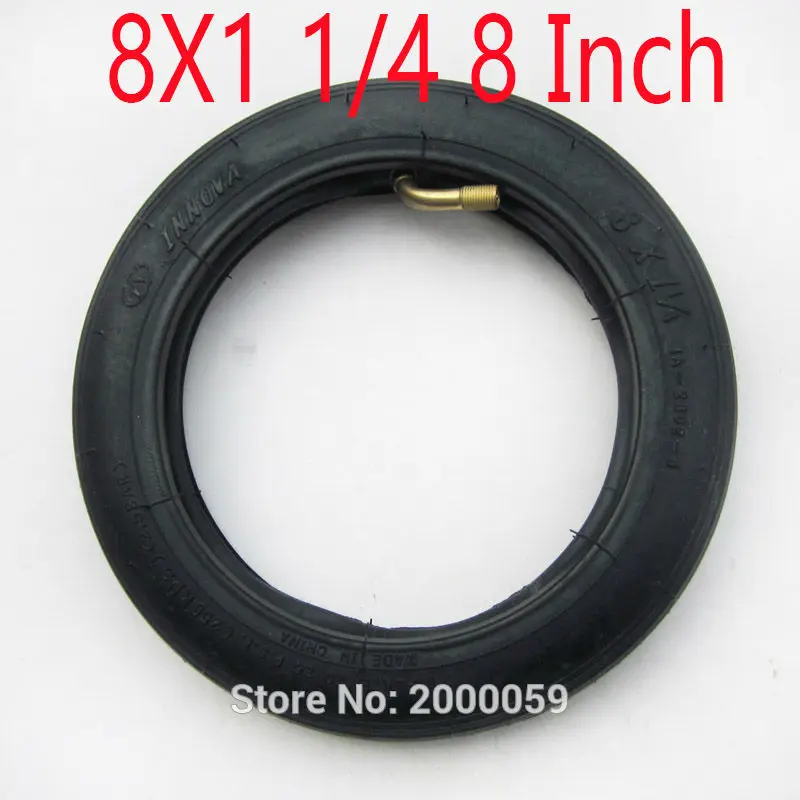 

8X1 1/4 Scooter Tire & Inner Tube Set Bent Valve Suits A-Folding Bike Electric / Gas Scooter