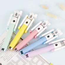 Телефон Универсальный мини селфи палка с кнопкой Проводная силиконовая Ручка монопод для IPhone 6 5 Android/samsung/huawei/Xiaomi палки