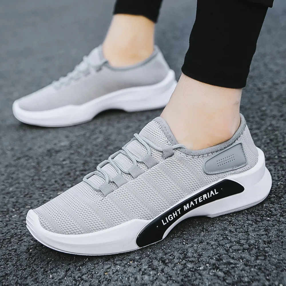 Men Mesh Breathable Round Toe Lace-up  Sneakers Running Casual Shoes sport shoes men 2018 casual shoes men sneakers men 2019