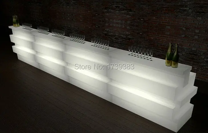 

Italy Style Multi-Color Rechargeable LED JUMBO Bar Counter IR Control Luminous BREAK LINE SLIDE STUDIO LIGHT FURNITURE SmartBar