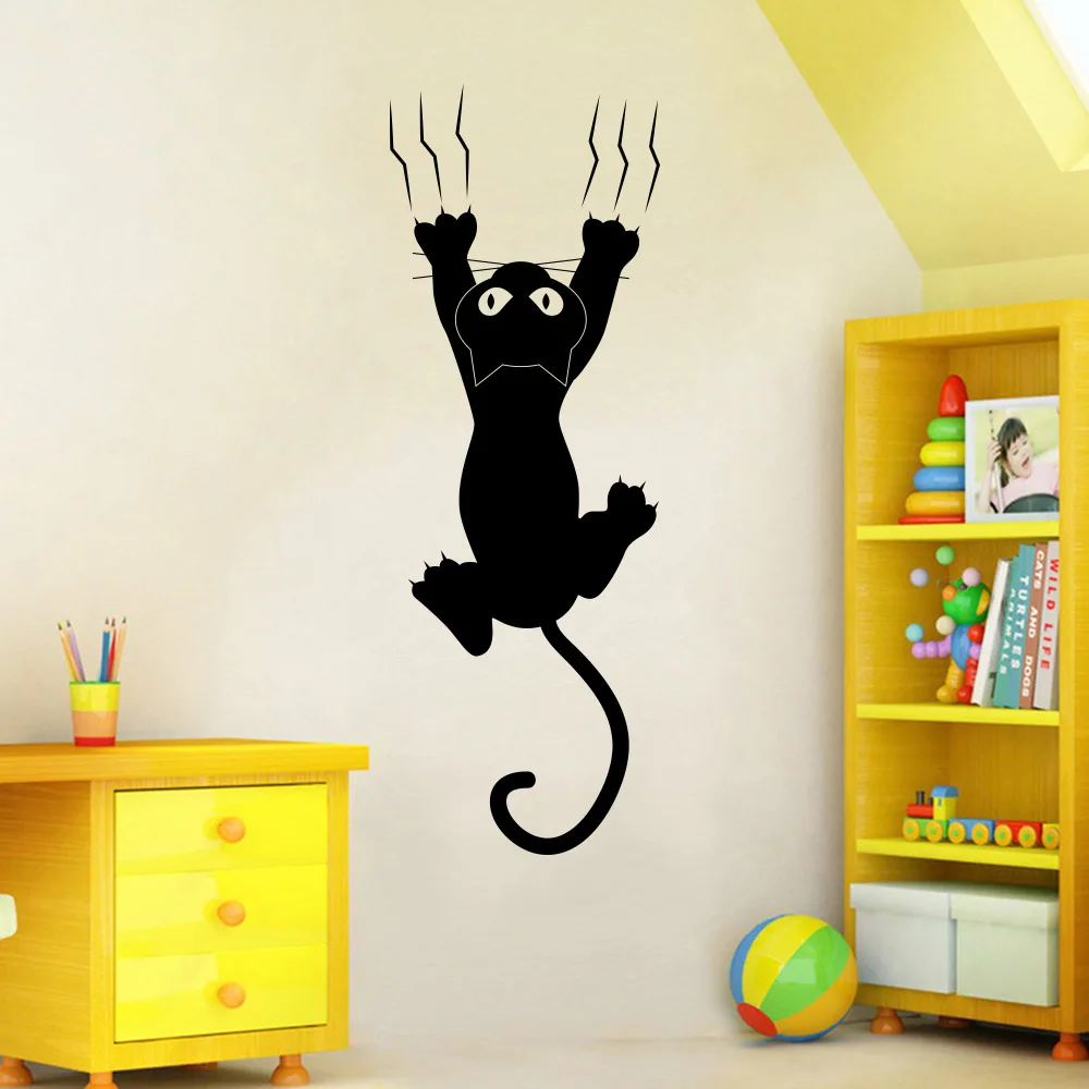 

Creative Vinyl Sticker Home Wallpaper Animal Waterproof Poster Room Decoration Small Cat Wall Sticker Decal LW38-1