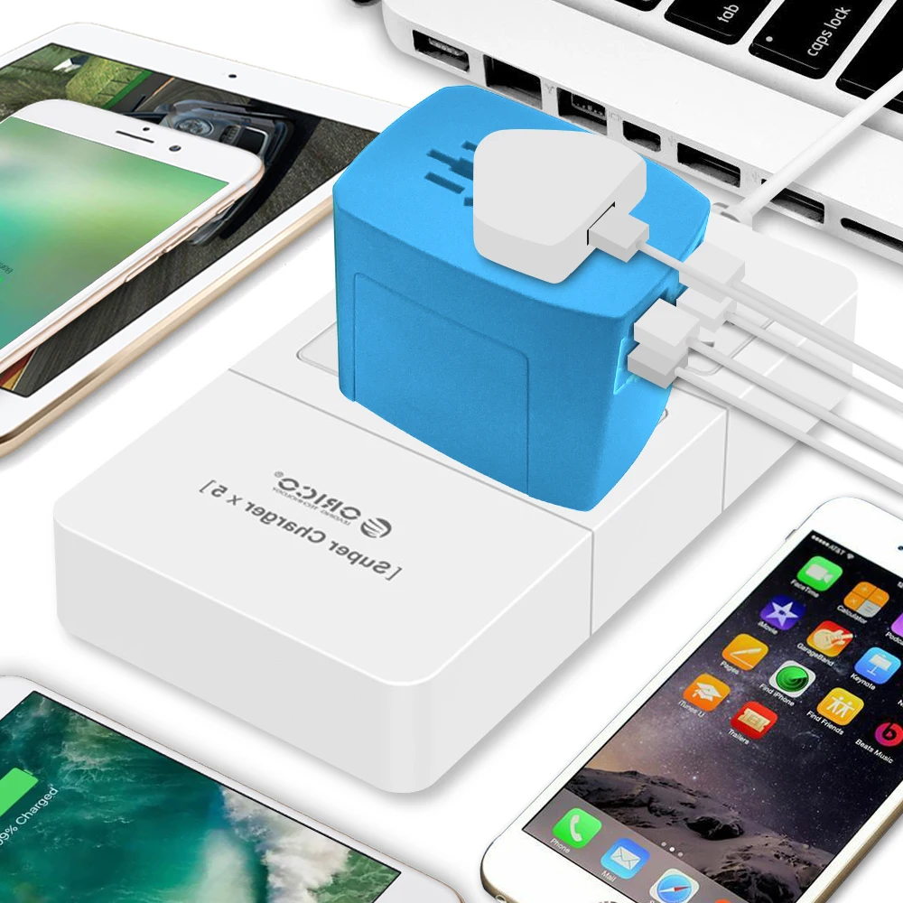 2000W International Travel Power Adapter, Universal Power Adapter 4 Quick Charge USB 3.0 Ports UK, EU, AU, US,Over 150 Countries