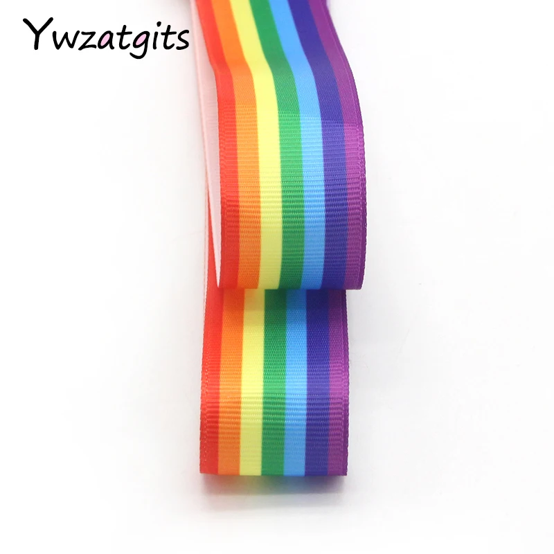 Ywzatgits 5y 25 мм/40 мм с радужной печатью корсажные ленты для рукоделия отделка ленты обертывание швейный материал аксессуар YS0610