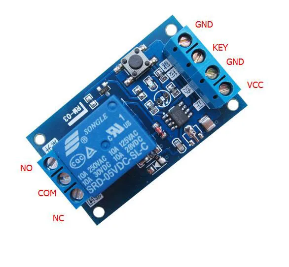 5V Single Bond Button Bistable Relay Module1