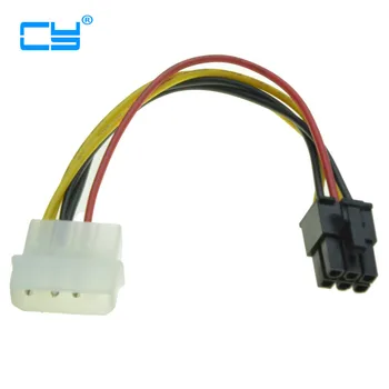 

6Pin Male to 4Pin Molex Male Power Supply Cable Graphics Card Power Port to D Plug Converter Cable for nVidia ATI AMD video card