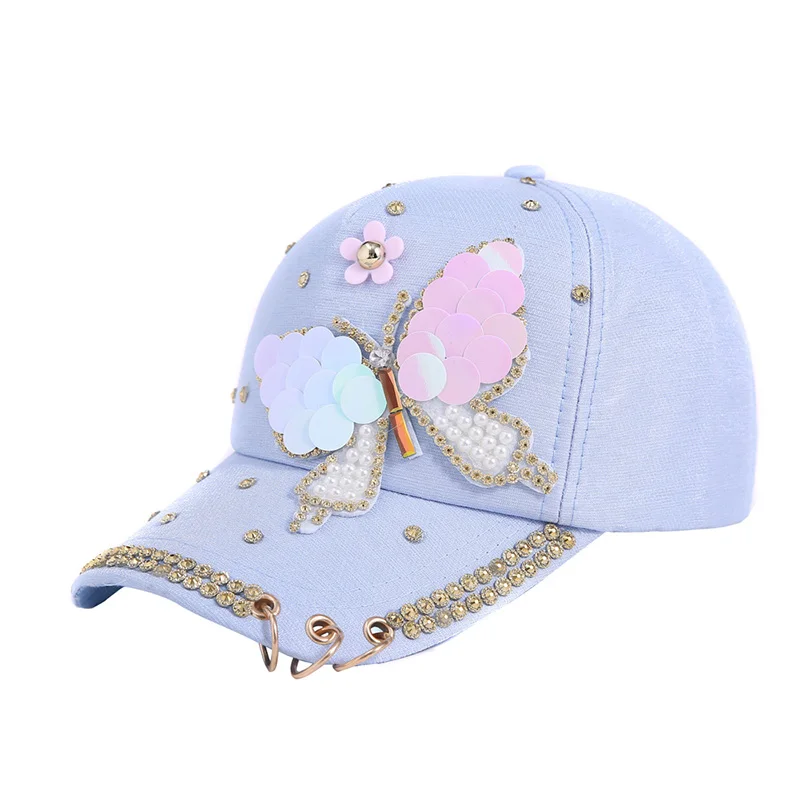 Модные бейсболки с кольцами Snapback шляпы леди хип хоп шляпа для женщин кепки s