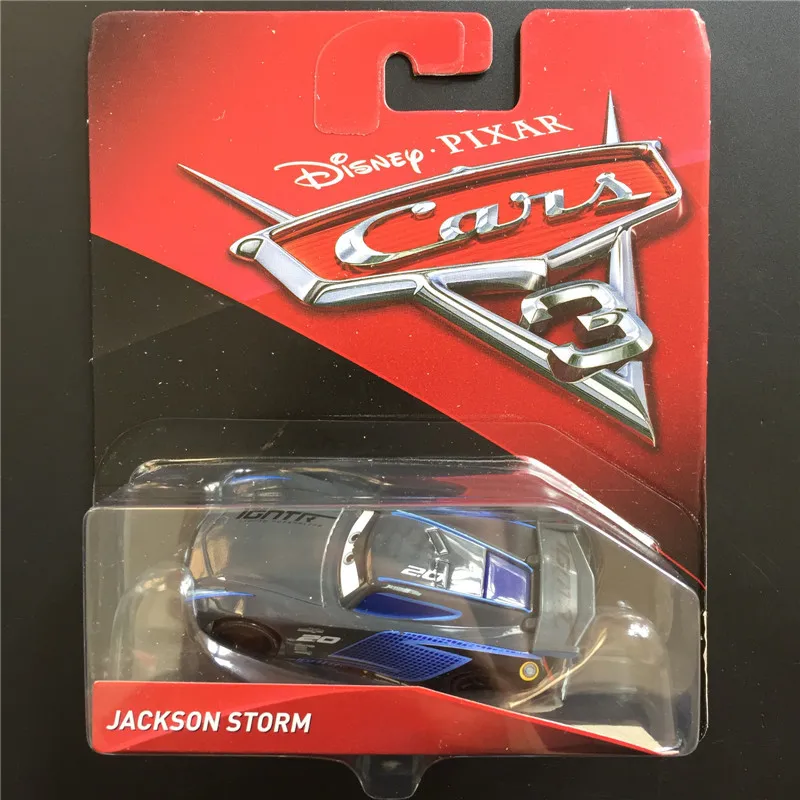 Модель автомобиля из сплава Disney Pixar Cars3 24 шт. скорость вызов черный шторм Джексон