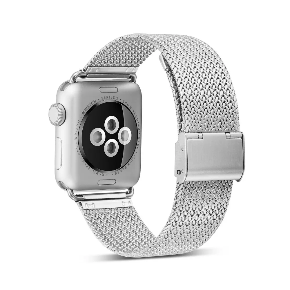 Миланский ремешок для Apple Watch 38 мм 42 40 44 Браслет из нержавеющей стали iWatch Milanese