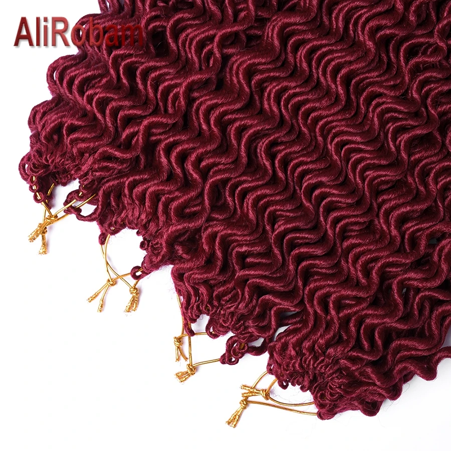 AliRobam богиня искусственные локоны в стиле Crochet волосы 18 дюймов длинные косички из