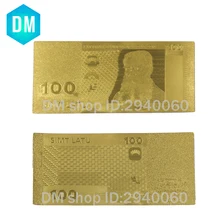24 k золото Latvia Латвийская 100 Lat Билла мира бумажные коллекции денежных знаков сувенирная наценка банкнота сделать деньги продажи