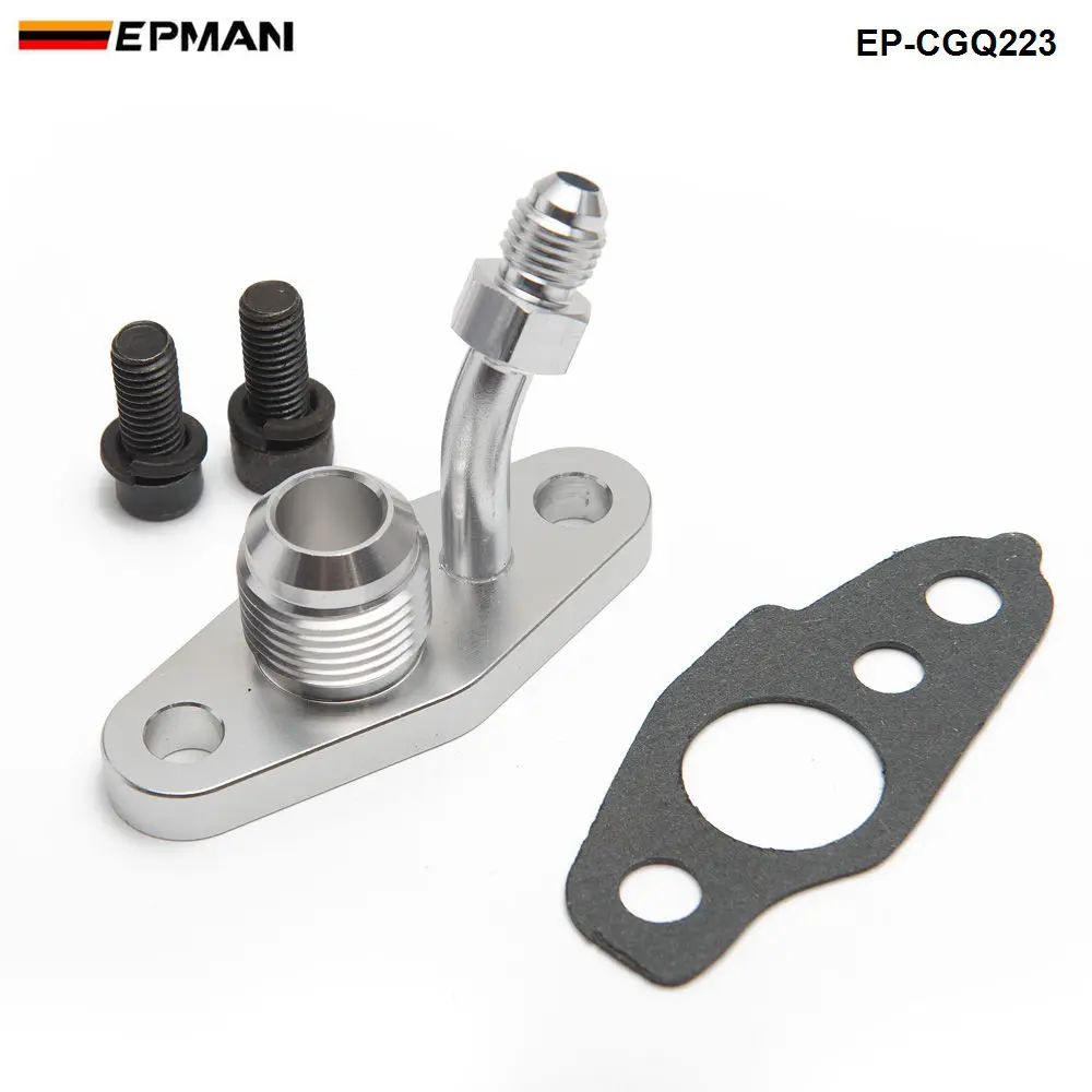 Turbo Oil Feed & Drain Flange For TOYOTA CT20 CT26 4AN 10AN (M8 x 1.25mm) EP-CGQ223
