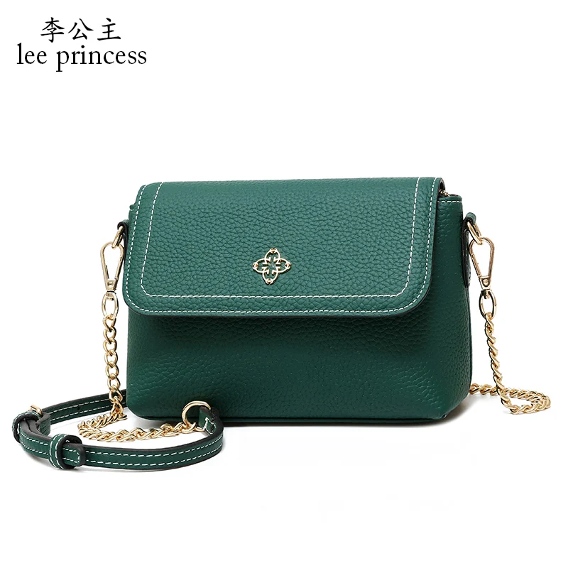 

Lee Princess Ladies Cowhide Luxury Shoulder Handbags Genuine Leather Bag Female Chains Girls Calfskin Crossbody Bags For Women